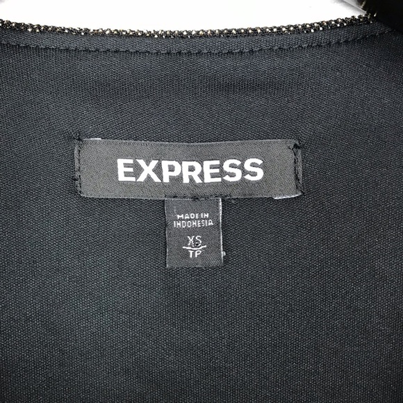 Express Gold Metallic Fit Flare Party Dress XS - Picture 5 of 8